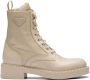 Prada brushed leather lace-up boots Neutrals - Thumbnail 1