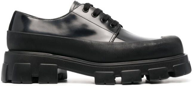 Prada brushed leather Derby shoes Black