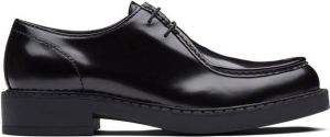 Prada brushed leather paraboot shoes Black