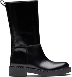 Prada brushed mid-calf boots Black