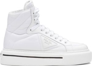 Prada high-top lace-up sneakers White