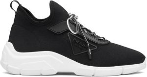 Prada knit lace-up sneakers Black