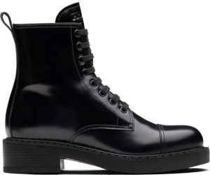 Prada lace-up ankle boots Black