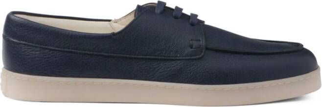 Prada lace-up leather loafers Blue