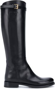 Prada leather boots Black