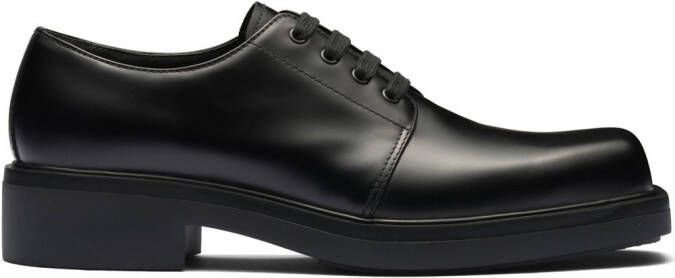 Prada leather Derby shoes Black