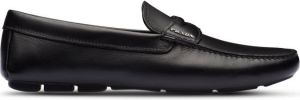 Prada leather driving shoes Black