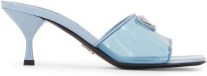 Prada logo-embellished sandals Blue