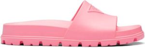 Prada logo-embossed slides Pink