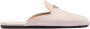 Prada logo-plaque velvet slippers Neutrals - Thumbnail 1