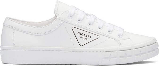 Prada logo print low-top sneakers White