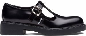 Prada logo-print mary-jane loafers Black