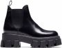 Prada Moonlith brushed leather Chelsea boots Black - Thumbnail 1
