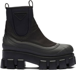 Prada Monolith chunky lug-sole ankle boots Black
