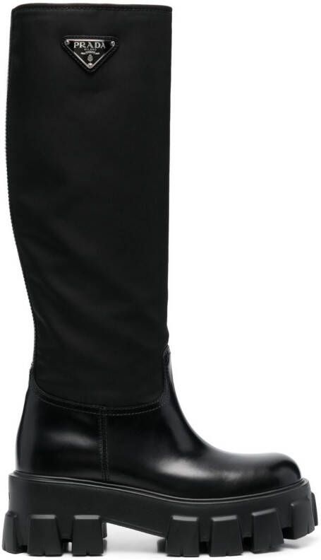 Prada Monolith knee-length boots Black