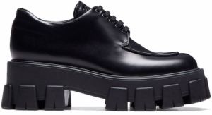 Prada Monolith lace-up shoes Black