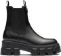 Prada Moonlith brushed leather ankle boots Black - Thumbnail 1
