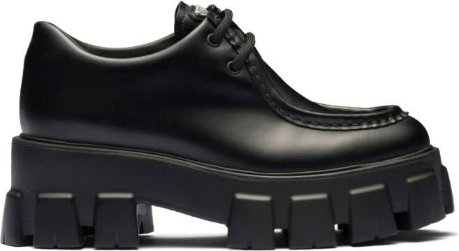 Prada Monolith leather shoes Black