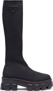 Prada Monolith mid-calf sock boots Black