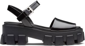 Prada Monolith platform sandals Black