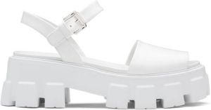 Prada Monolith platform sandals White