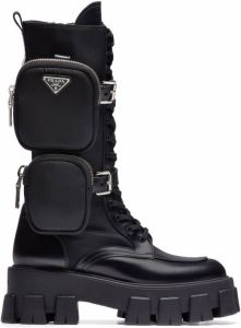 Prada Monolith pouch detail boots Black