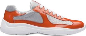 Prada multi-panel lace-up sneakers Orange