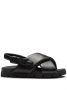 Prada padded crossover-straps flat sandals Black - Thumbnail 1