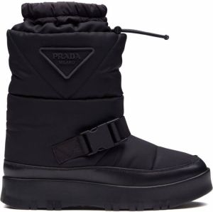 Prada padded gabardine boots Black