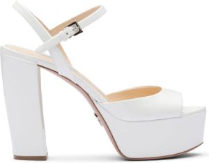 Prada platform block heel sandals White