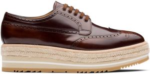 Prada platform Derby lace-up shoes Brown
