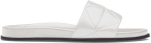 Prada quilted logo sandals White