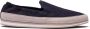 Prada raffia-detail suede loafers Blue - Thumbnail 1