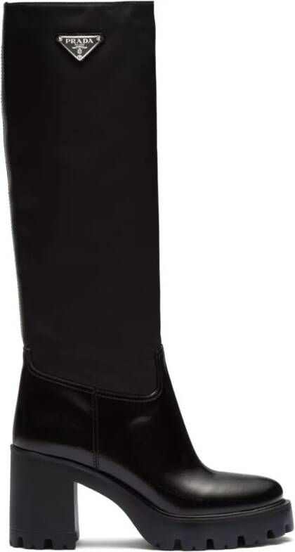 Prada Re-Nylon knee-high boots Black