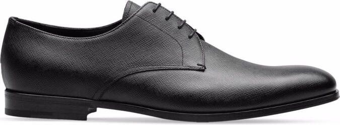 Prada Saffiano leather Derby shoes Black