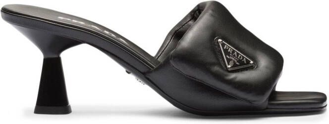 Prada Soft 65mm nappa leather mules Black