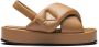 Prada triangle-logo padded sandals Brown - Thumbnail 1