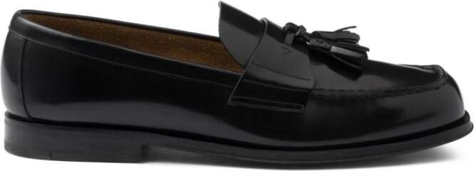 Prada tassel-detail leather loafers Black