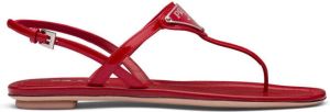 Prada thong strap sandals Red