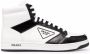 Prada triangle-logo contrast-trim sneakers White - Thumbnail 1