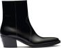 Prada triangle-logo leather boots Black - Thumbnail 1