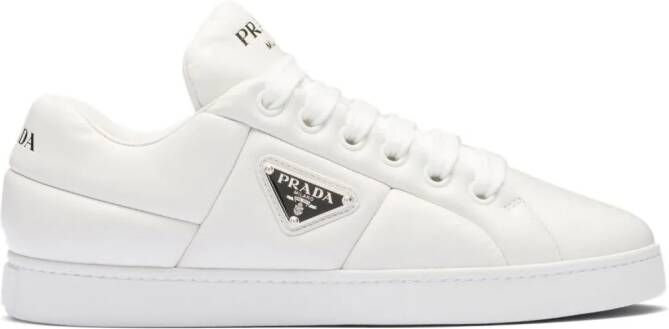 Prada triangle-logo padded sneakers White