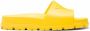 Prada triangle-logo pool slides Yellow - Thumbnail 1