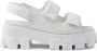Prada triangle-logo quilted leather sandals White - Thumbnail 1