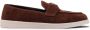 Prada triangle-logo suede loafers Brown - Thumbnail 1