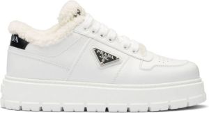 Prada triangle-plaque low-top sneakers White