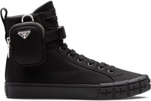 Prada Wheel Re-Nylon high-top sneakers Black