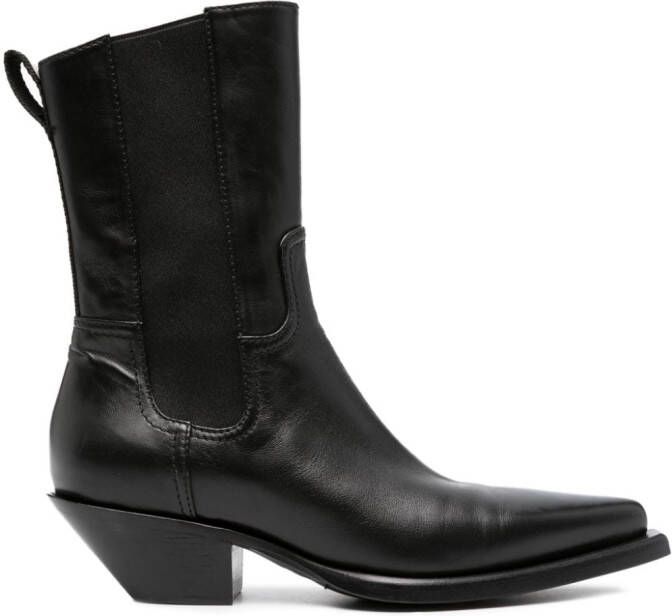 Premiata 50mm leather ankle boots Black