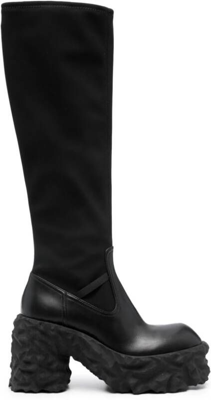 Premiata 90mm leather boots Black