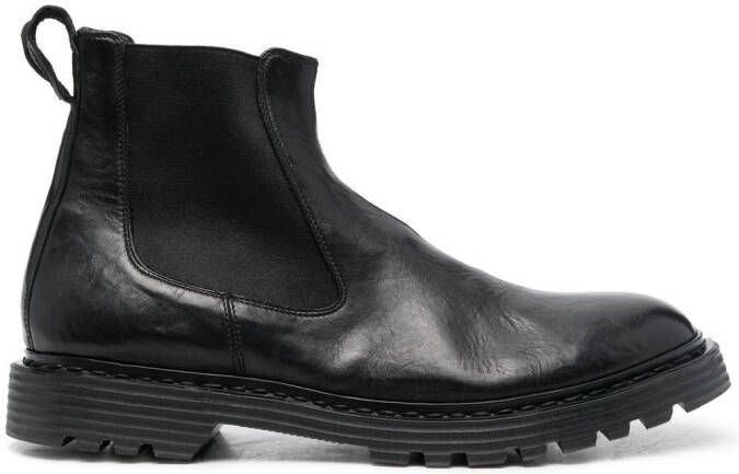 Premiata ankle-length leather boots Black